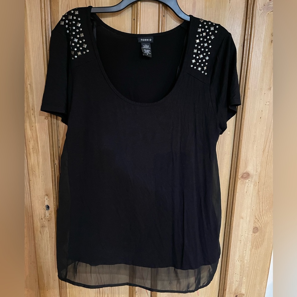 Torrid Women’s Black Short Sleeve Top Size 0